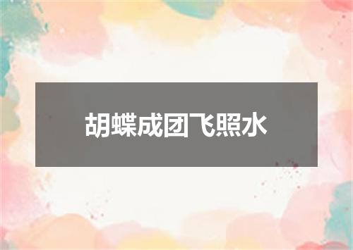 胡蝶成团飞照水