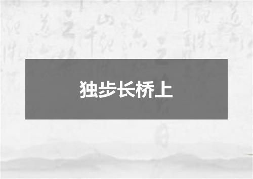 独步长桥上