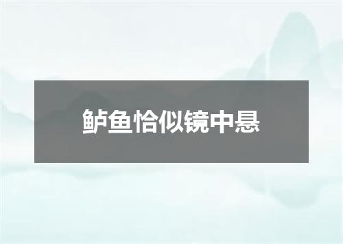 鲈鱼恰似镜中悬