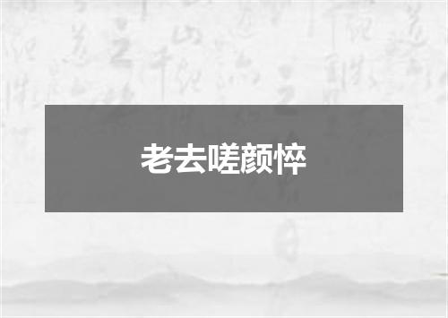 老去嗟颜悴