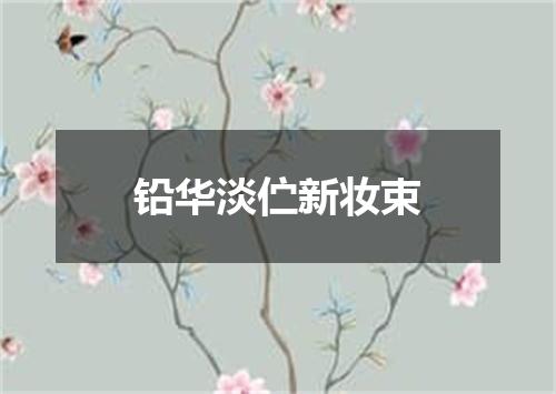 铅华淡伫新妆束