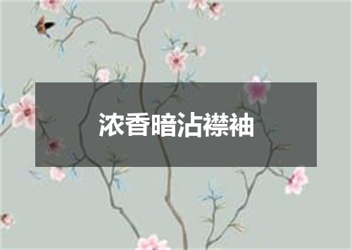 浓香暗沾襟袖