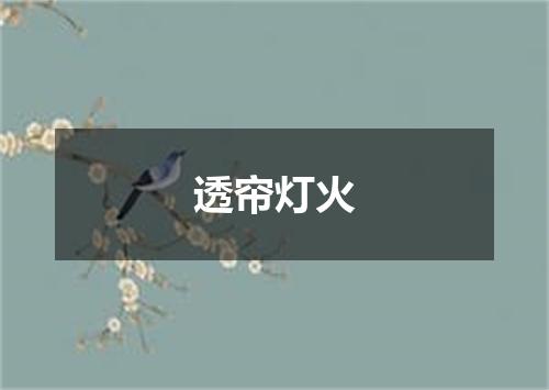 透帘灯火