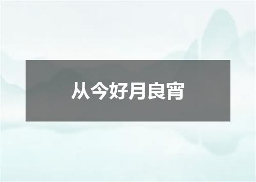 从今好月良宵