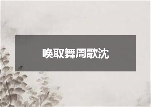 唤取舞周歌沈