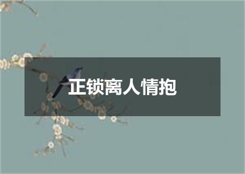 正锁离人情抱