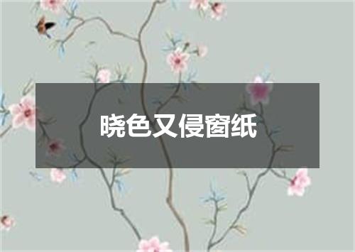 晓色又侵窗纸