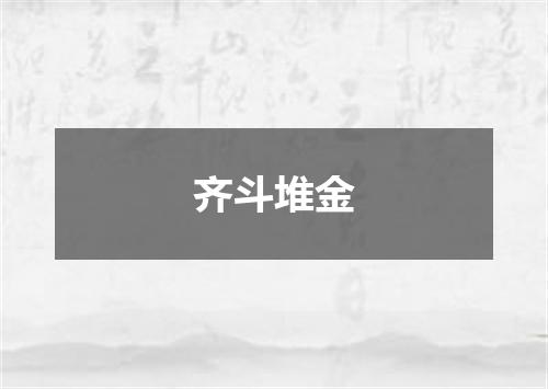 齐斗堆金