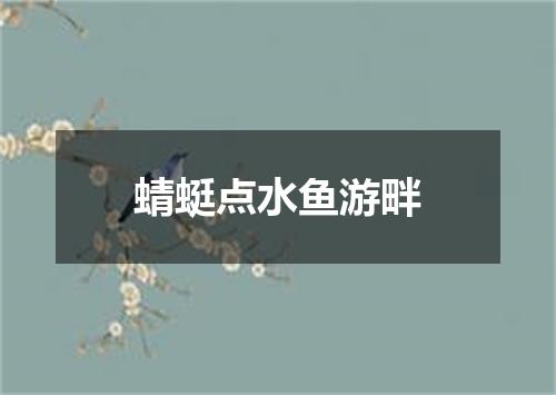 蜻蜓点水鱼游畔