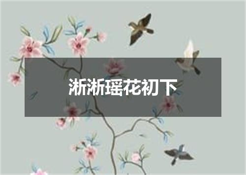 淅淅瑶花初下