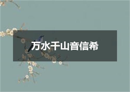 万水千山音信希