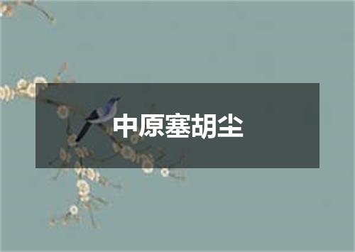 中原塞胡尘