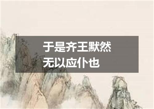 于是齐王默然无以应仆也