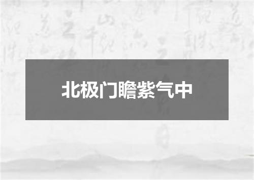 北极门瞻紫气中