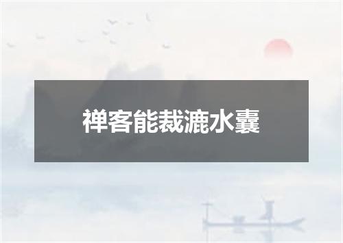 禅客能裁漉水囊