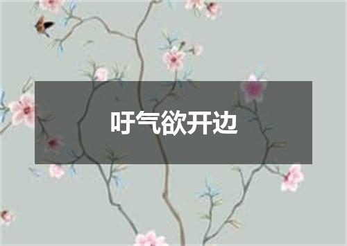 吁气欲开边