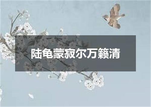 陆龟蒙寂尔万籁清