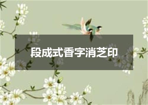 段成式香字消芝印