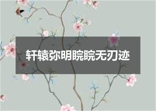 轩辕弥明睆睆无刃迹