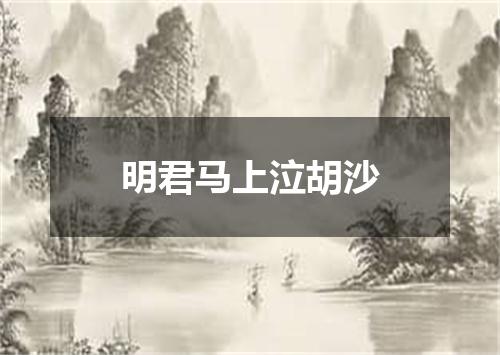 明君马上泣胡沙