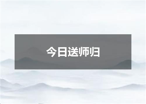 今日送师归