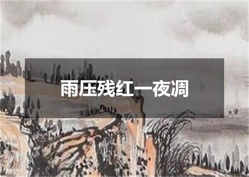 雨压残红一夜凋