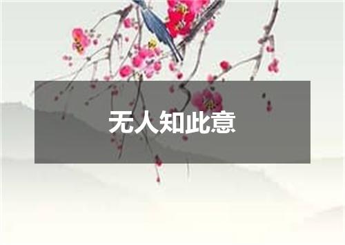 无人知此意