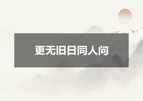 更无旧日同人问