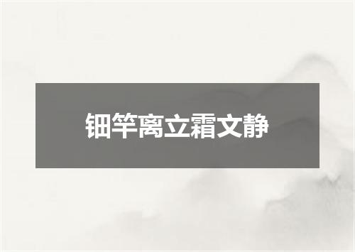 钿竿离立霜文静