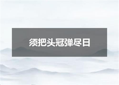 须把头冠弹尽日