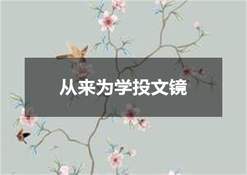 从来为学投文镜