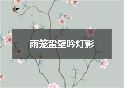 雨笼蛩壁吟灯影