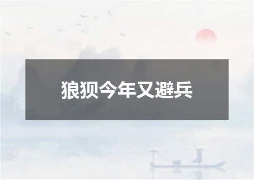 狼狈今年又避兵