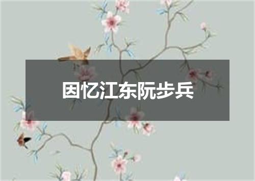 因忆江东阮步兵