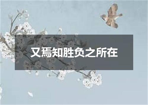 又焉知胜负之所在