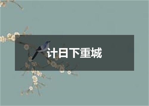 计日下重城