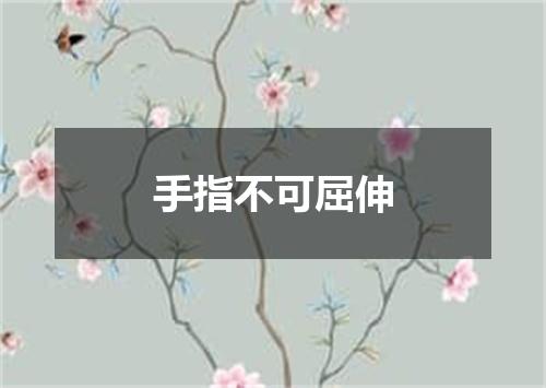 手指不可屈伸