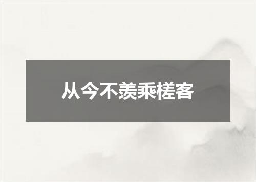 从今不羡乘槎客