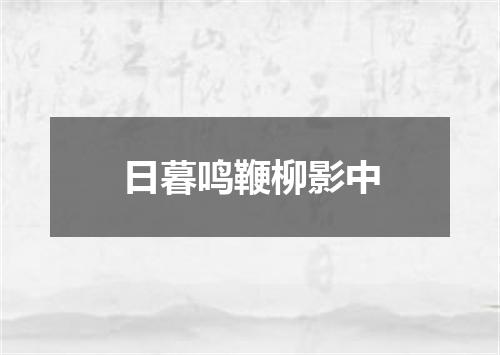 日暮鸣鞭柳影中