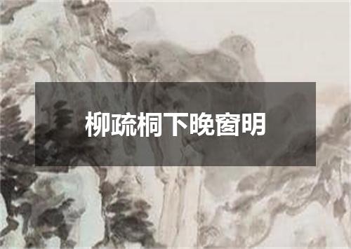 柳疏桐下晚窗明