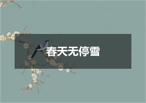 春天无停雪