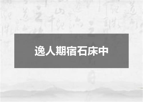 逸人期宿石床中