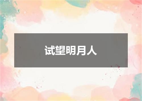 试望明月人