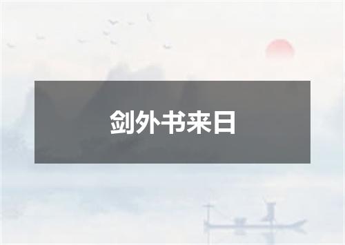 剑外书来日