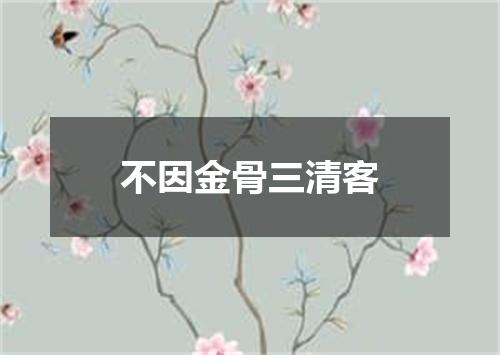 不因金骨三清客