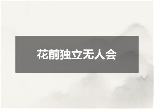 花前独立无人会