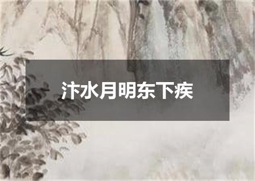 汴水月明东下疾