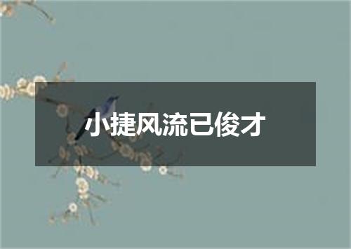 小捷风流已俊才