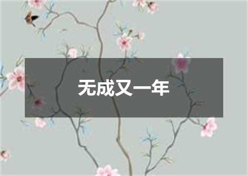 无成又一年