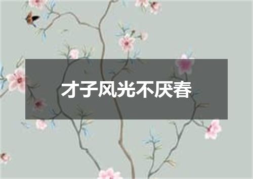 才子风光不厌春